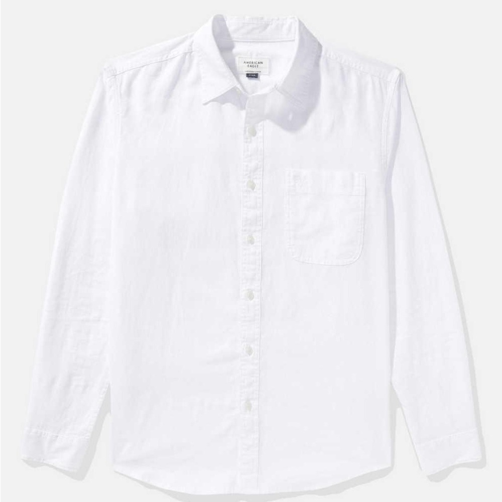 American Eagle Outfitters Crisp White Casual Shirt